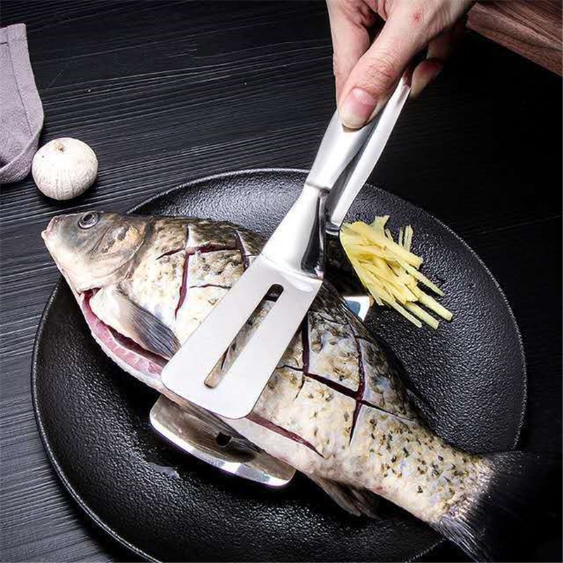Kitchen BBQ Bread Utensil Set Barbecue Tong Fried Steak Shovel Fried Fish Shovel Clamp Kitchen Bread Meat Clamp Stainless Steel