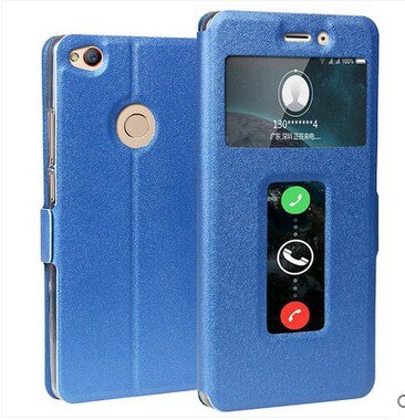 5.5 inch For ZTE Nubia Z11 NX531J case open the window Mobile phone battery back cover holster for For Nubia Z 11 filp phone bag: blue