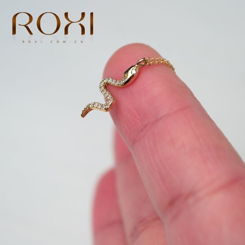 Roxi Animal Snake Hanger Ketting Goud 925 Sterling Zilveren Kettingen Voor Vrouwen Collares Bijoux Femme Choker Sieraden