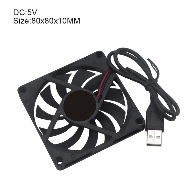 Gdstime fans 80mm 5V USB Fan 80mm 8cm 8015 Bürstenlosen DC Lüfter PC Computer Router fall Fan Kühler 2Pcs