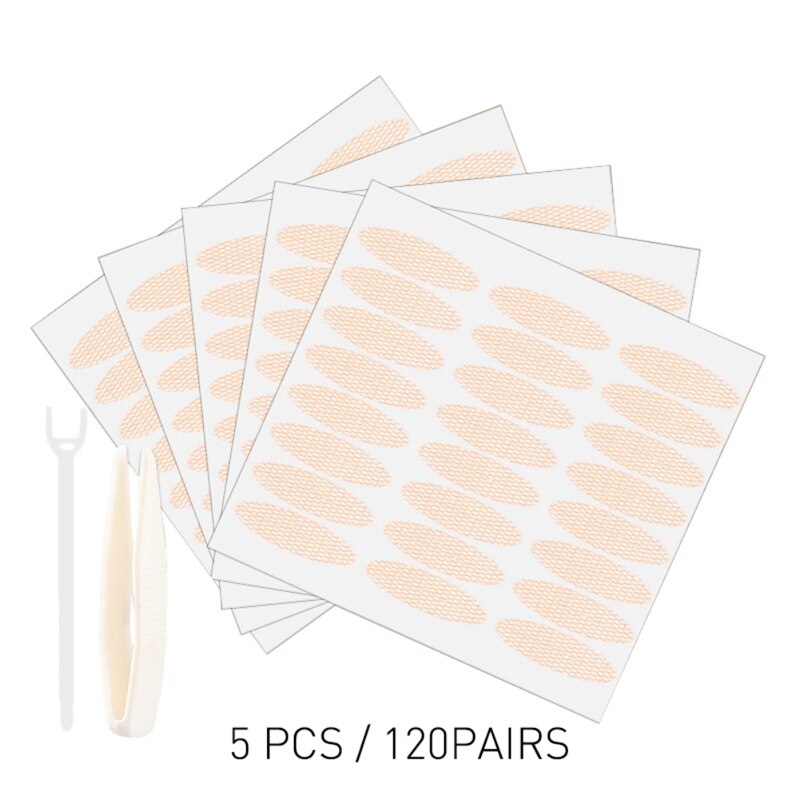 5 Pcs Kant Dubbel Ooglid Stickers Natuurlijke Onzichtbare Tape Sticker Mesh Zelfklevende Ogen Ooglid Make-Up Cosmetische Gereedschap: L