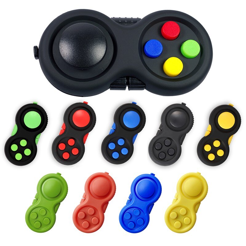 Zappeln Spielzeug Regenbogen Griff Zappeln Spielzeug Classic Controller Game Pad Zappeln Fokus Spielzeug ADHS Angst und Stress Relief