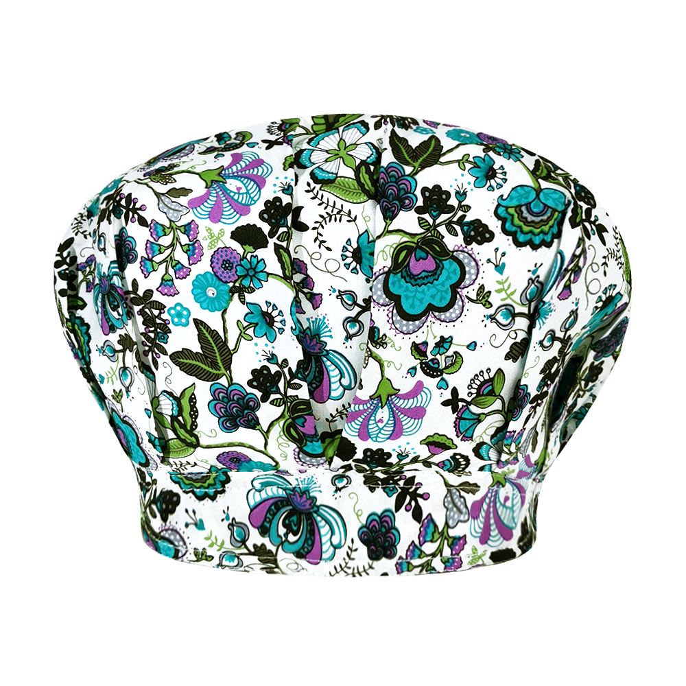 Wielokolorowe bawełniane oddychające kapelusze z nadrukiem regulowany peeling kapelusz salon kosmetyczny kapelusz roboczy laboratorium sklep zoologiczny peeling czapka bouffant kapelusz