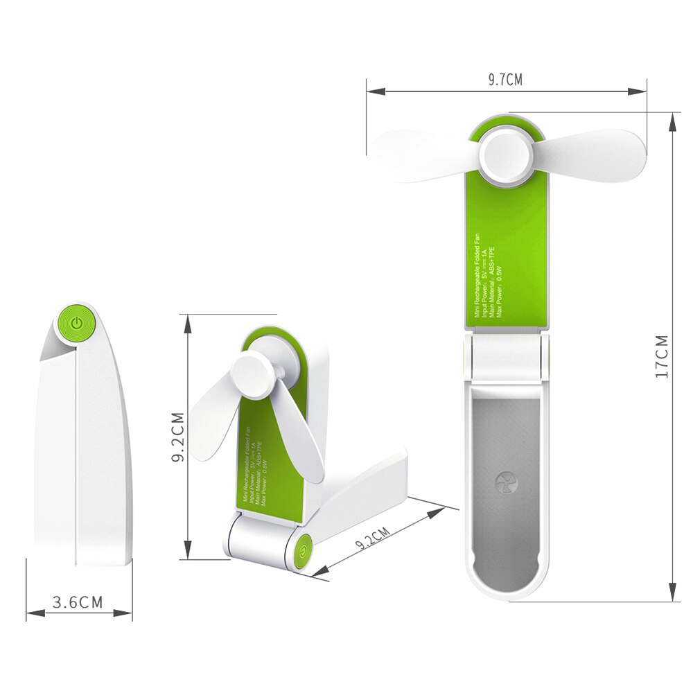 USB Pocket Folding Fans Electric Portable Fans Household Appliances Desktop Electric Home Office Handheld Fan