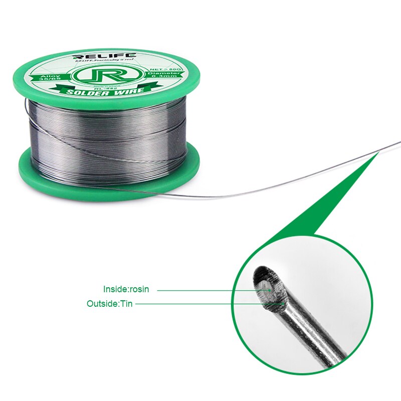 Original Mechanic Rosin Core Solder Wire 0.3mm 0.4mm 0.5mm 0.6mm 40g Low Melting Point Soldering Tin BGA Welding Tools