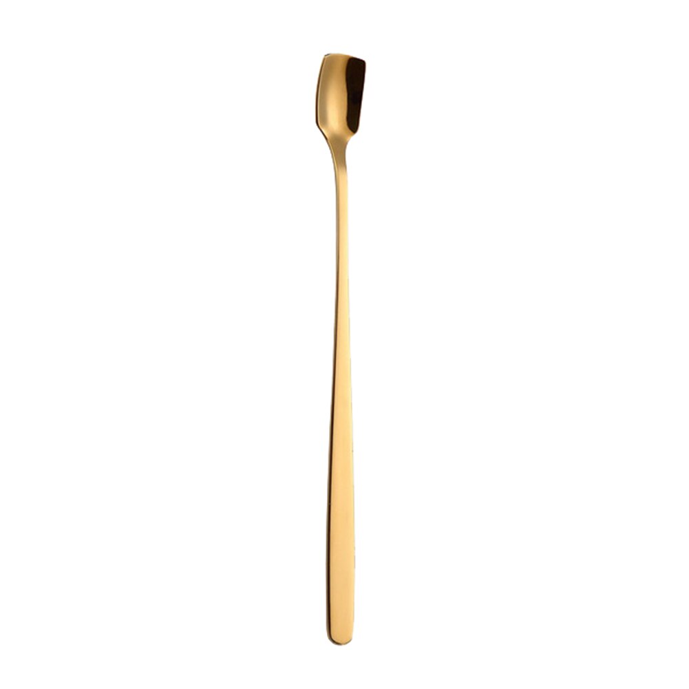 1PC Stainless Steel Coffee Spoon Long Handle Colorful Coffee Scoops Dessert Tea Cocktail Stirring Spoon Kitchen Gadget Tableware