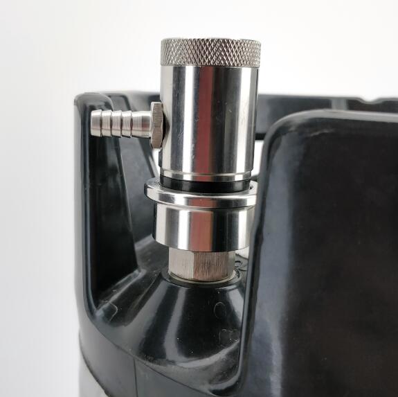 KegLand Machined Stainless Ball Lock Disconnect - Barb (Black/Liquid) HOMEBREW