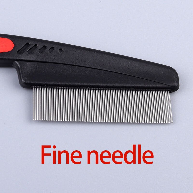 Dierenbenodigdheden verzorging hondenkam ontharing roestvrijstalen vlooienkam luizenkam ontwormingskam eieren open knoop kattenkam: Fijne naald
