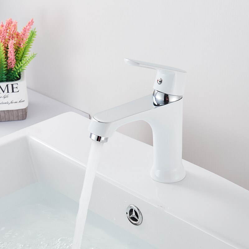 Quyanre Oranje Groen Badkamer Wastafel Kranen Douche Wastafel Kraan Tap Enkele Handgreep Single Hole Badkamer Mengkraan Waterval Kraan