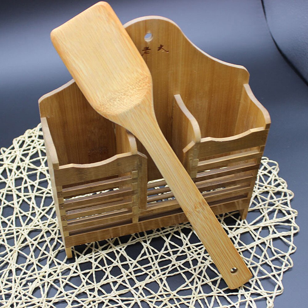 Ustensiles de cuisine en bambou | Ustensile en bois, cuillère mélange de spatule, sain outils de cuisine faciles L * 5 1 ensemble