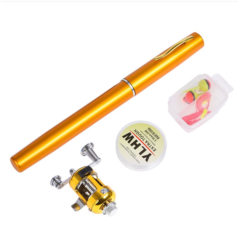 2021Outdoor Portable mini Pen Fishing rod Telescopic set: A
