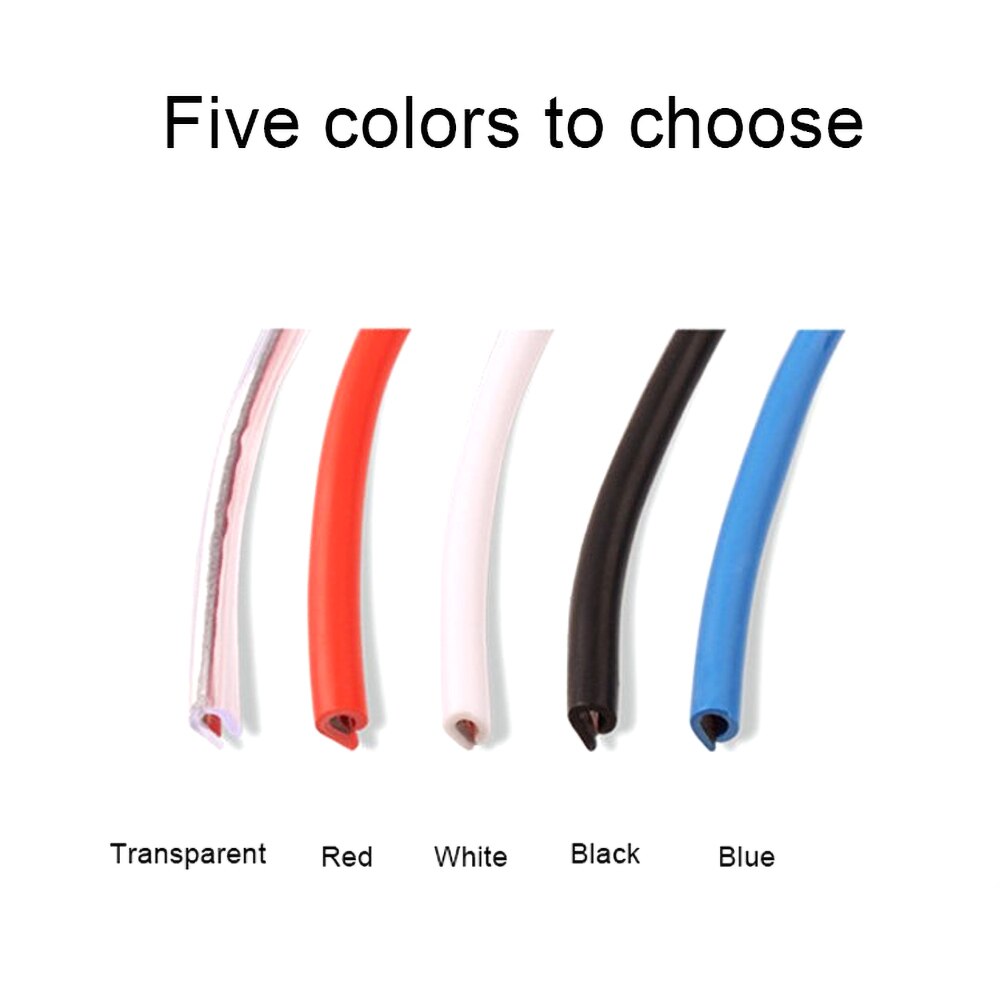 5M U Type Auto Strips Afdichting Scratch Protector Moulding Strip Bescherming Anti-Rub Deur Rand Rubber Strip Diy auto-Styling
