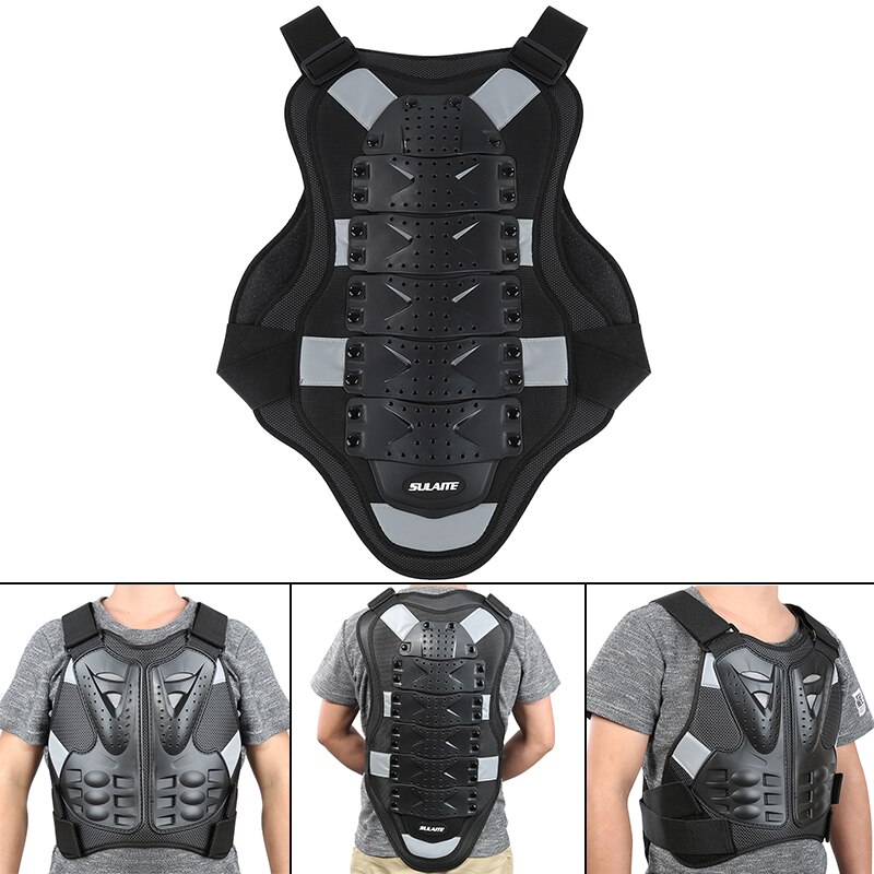 Motorcycle Vest Armor Spine Chest Back Protector Motorcross Motorcycle Body Armor Back Spine Protective Gear Jacket: XL