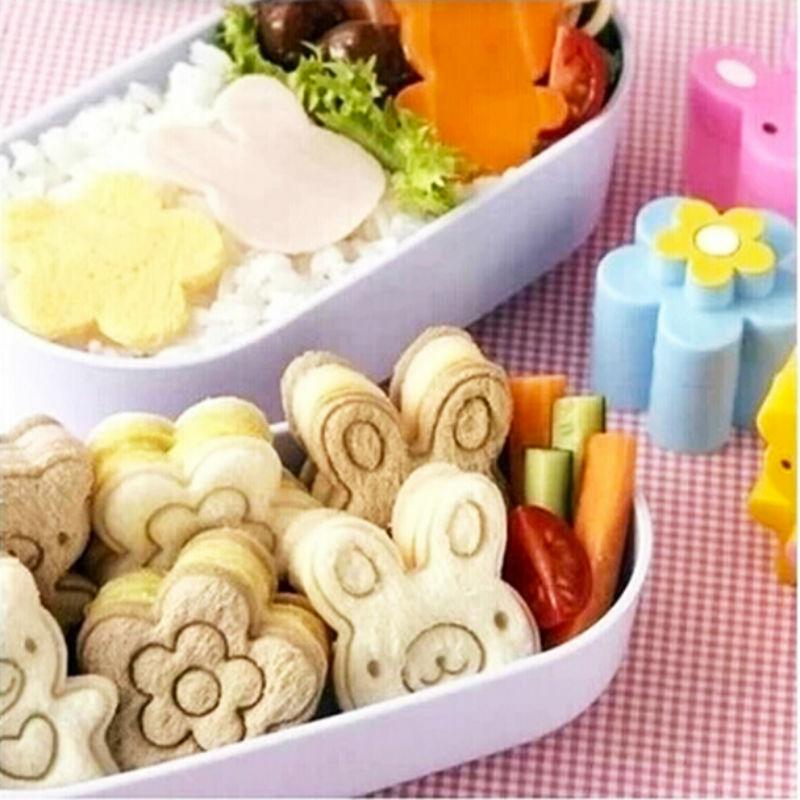 Sandwich Cutter 3Pcs Japanse Brood Kaas Vlees Eten Cutter Vorm Maker Voor Kid 'S Bento Lunchbox
