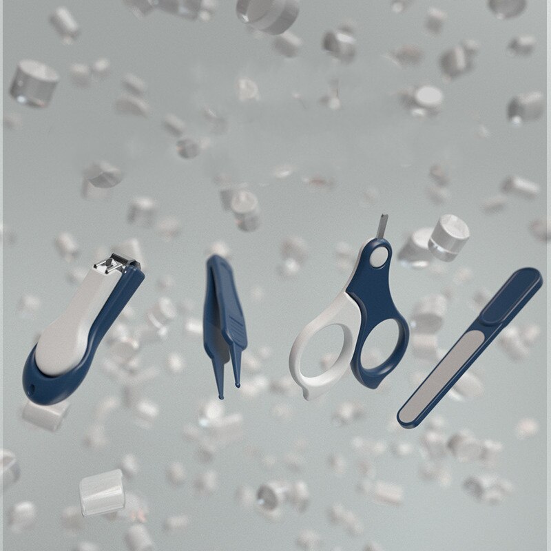 4-stück Baby Healthcare einstellen Baby Nagel Pflege einstellen Baby Finger Trimmer Schere Nagel Haarschneidemaschine Lagerung Kasten Anti-Preis Nagel Haarschneidemaschine einstellen