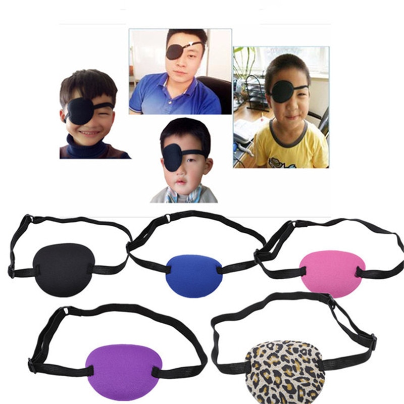Enkelt øjenbeskyttelse justerbar øjenskygge sovende øjenmaske enøjet dæksel bærbart blødt øjenplaster amblyopi træningsbriller
