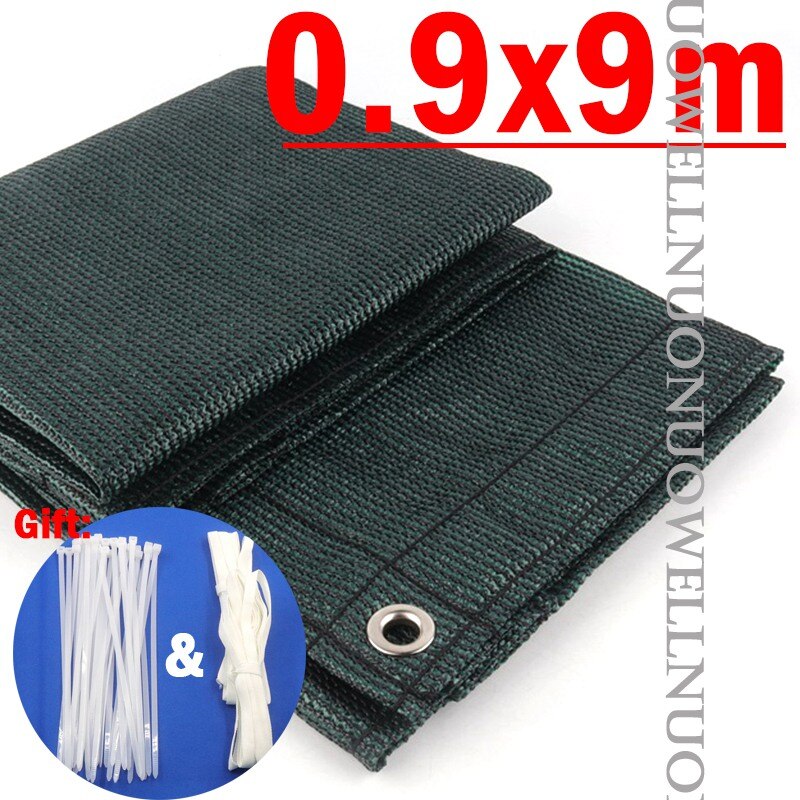 Width 0.8M/0.9M Blackish-Green Balcony Shading Net Fence Privacy Screen Garden Pergolas Shelter Cover Swimming Pool Awning: 0.9x9m