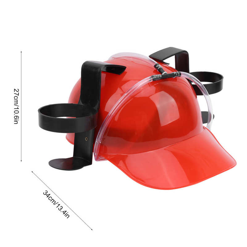 Lazy lounge Beer Soda Guzzler Helmet Drinking Hat Birthday Party Cool Unique Toy Handsfree Drink Toy Miner Hat