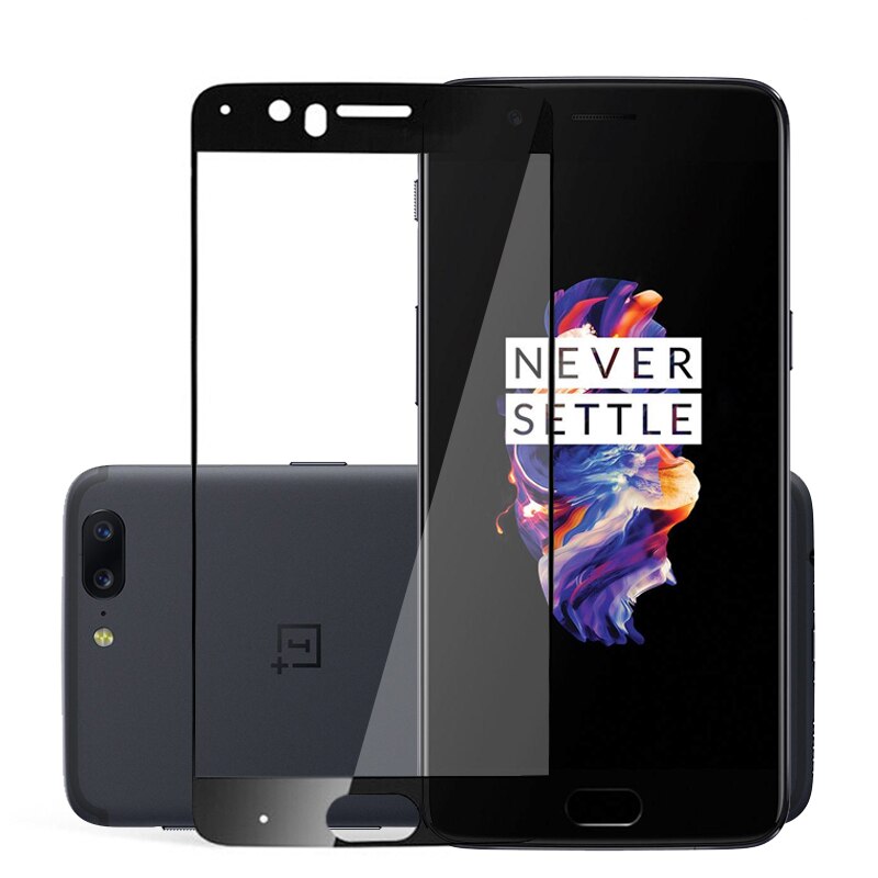 2.5D funda completa templada de vidrio para Oneplus 5 5T 3T 7 6 6T 7T Protector de pantalla para uno más 5 5T 1 + 7 Premium película protectora