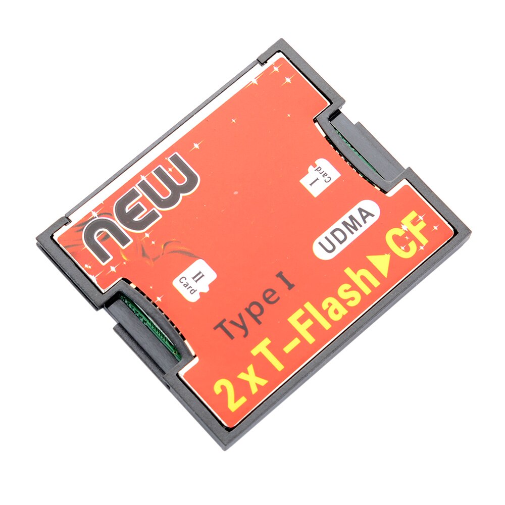 2 poorten TF Voor SDHC Type I 1 Compact Flash Card CF Reader Adapter Plastic Reader