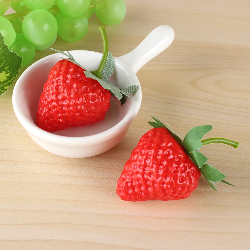 10 stück Künstliche Erdbeeren Obst Realistische Kunststoff Erdbeere Für Fotografie Stütze Korb Anzeige Küche Dekor