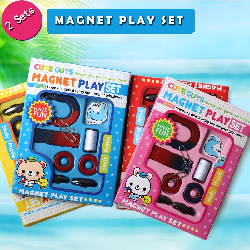 2 sets onderwijs magneten spelen set speelgoed magneten pakket kleur willekeurige