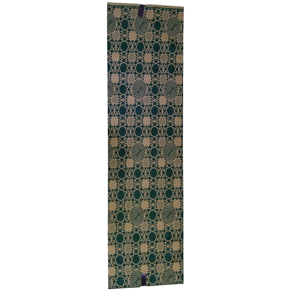 African Fabric Green African Geometric Patterns Print Wax Fabrc pagne wax