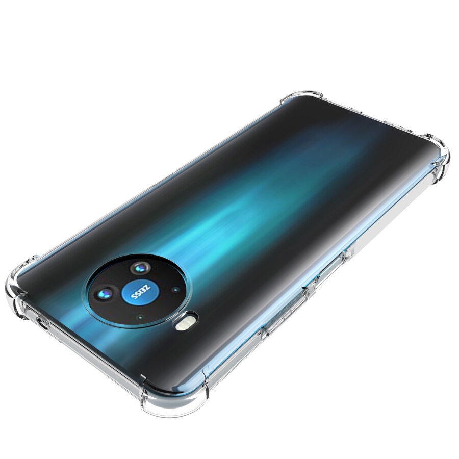 Carcasas transparentes para móvil para OnePlus Nord Case + Gel suave de cristal templado OnePlus Z/OnePlus 8 NORD 5G, funda de silicona transparente protectora