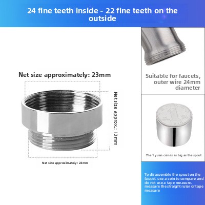 16 18 20 22 24mm G3/4 G1/2 To M22 Connectors Kitchen Aerator Bubbler Water Purifier Adapter Faucet Extend Length Adapters: PURPLE