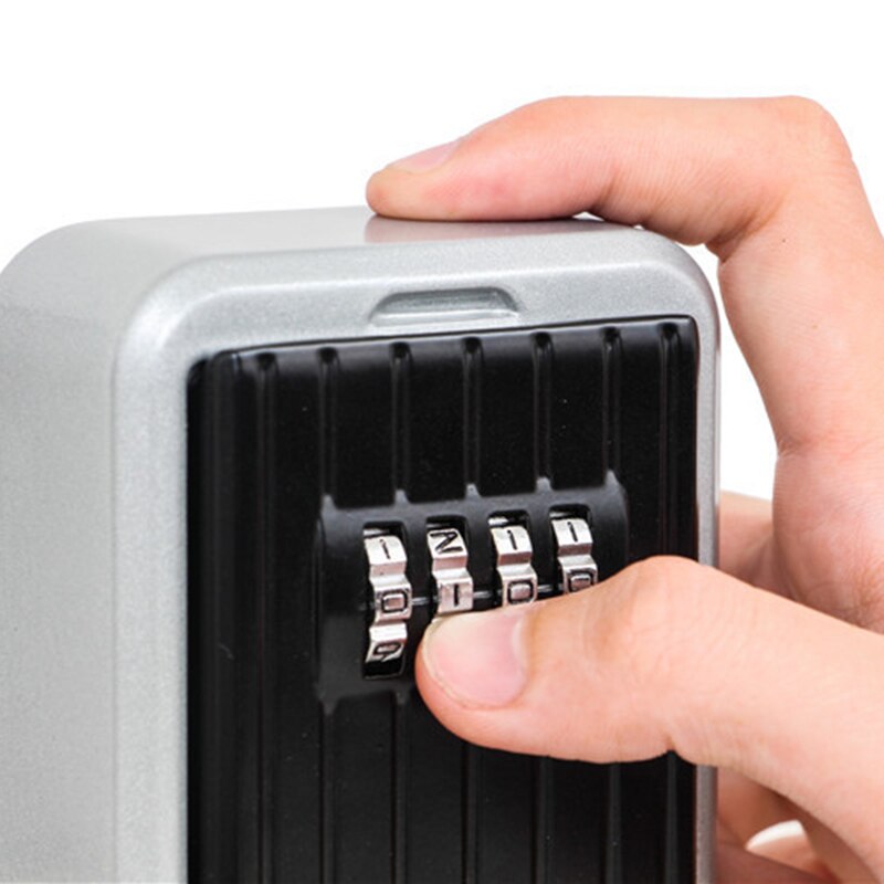 Wall Mounted/Padlock 4-Digit Combination Key Lock Storage Safe Security Box Home Office UY8