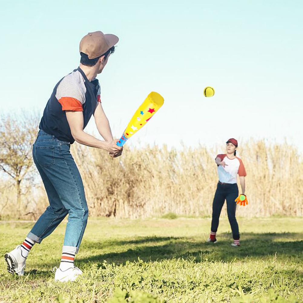 Kids Baseball Speelgoed Set Plastic Zachte Baseball Sport Speelgoed Kinderen Bat Handschoenen Bal Set Voor Kids School Outdoor Game Spelen