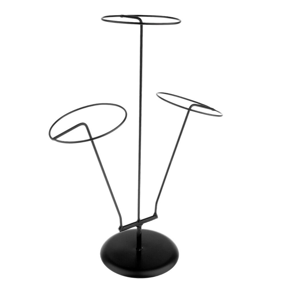 Soporte de exhibición de 3 cabezas para sombreros y gorras, soporte duradero para secar pelucas, estante para almacenamiento de pelucas