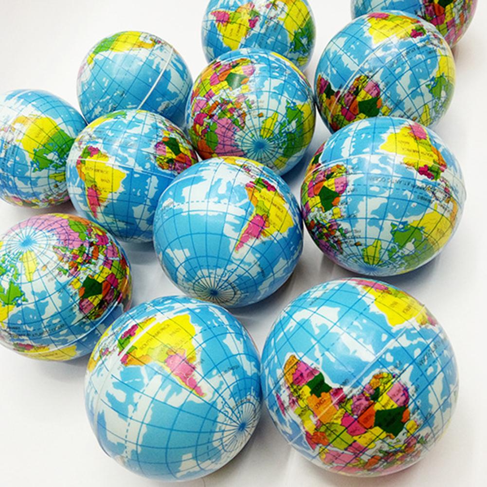 1Pcs Knijp Speelgoed Anti Stress Grappige Aarde World Map Globe Stress Relief Squeeze Hand Therapie Bouncy Bal Decoratie Speelgoed