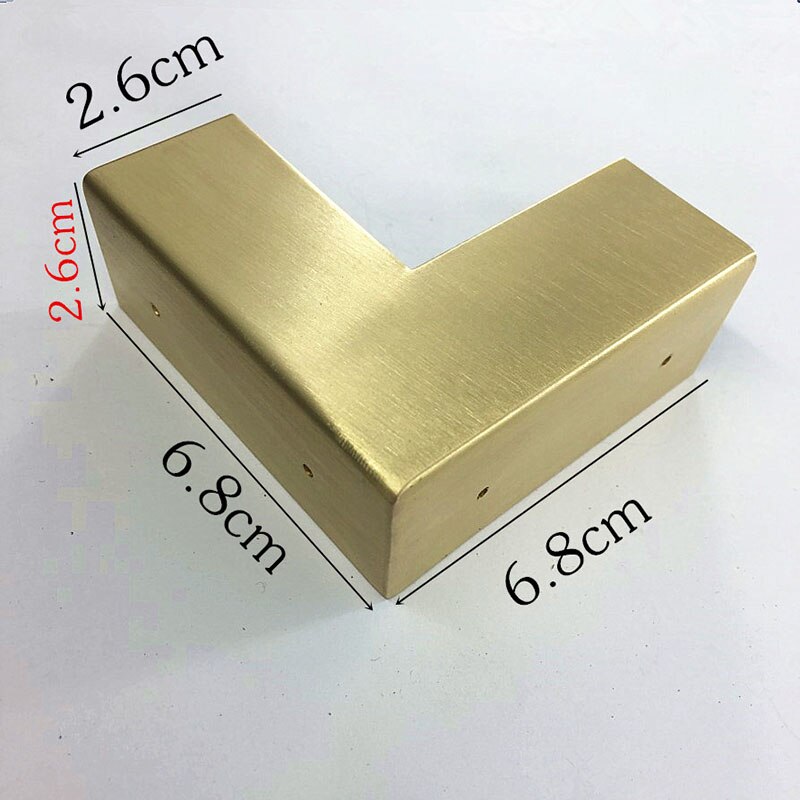 4 pièces/lot laiton coin support Table bord baguage Bronze chaise Case accessoire