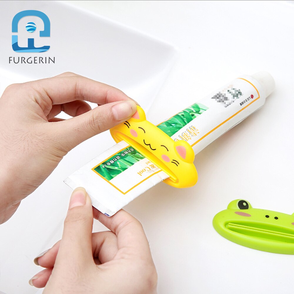 Furgerin 2 stuks schattige dieren tandpasta tube knijper handige multifunctionele tandpasta knijpers badaccessoires huishoudelijke producten