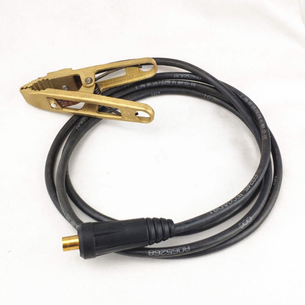 Ground Clamp Cable Set Welding Lead Set 3m 16sqmm Copper Wires DKJ35-50 Connector 600A Welding Clamp ARC Stick/MMA Welding Cable