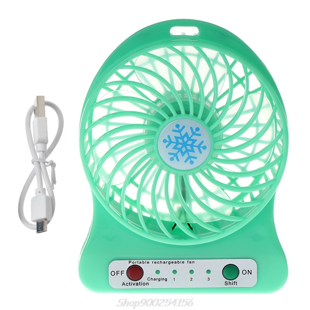 Ventilador USB portátil de escritorio de 5W para ventilador de luz LED al aire libre sin batería 18650