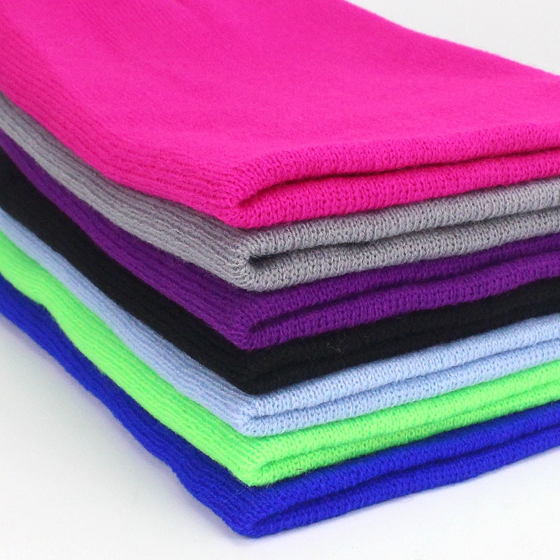 Talvihattu miehille naisten skullies pipot lämmin lippalakki unisex elastisuus neuloa pipo hatut yksivärinen neule tyttö ruusunvihreät hatut