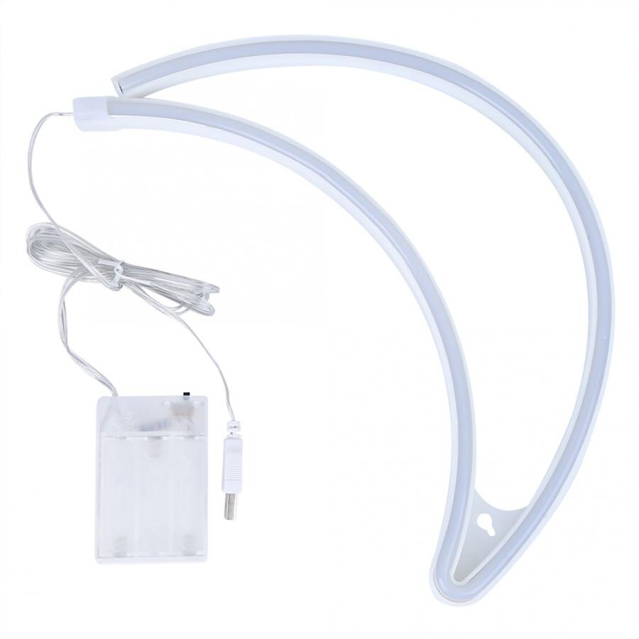 Moon Shape LED Neon Light Sign Decorative Neon Wall Light for Dormitory Bedroom Party
