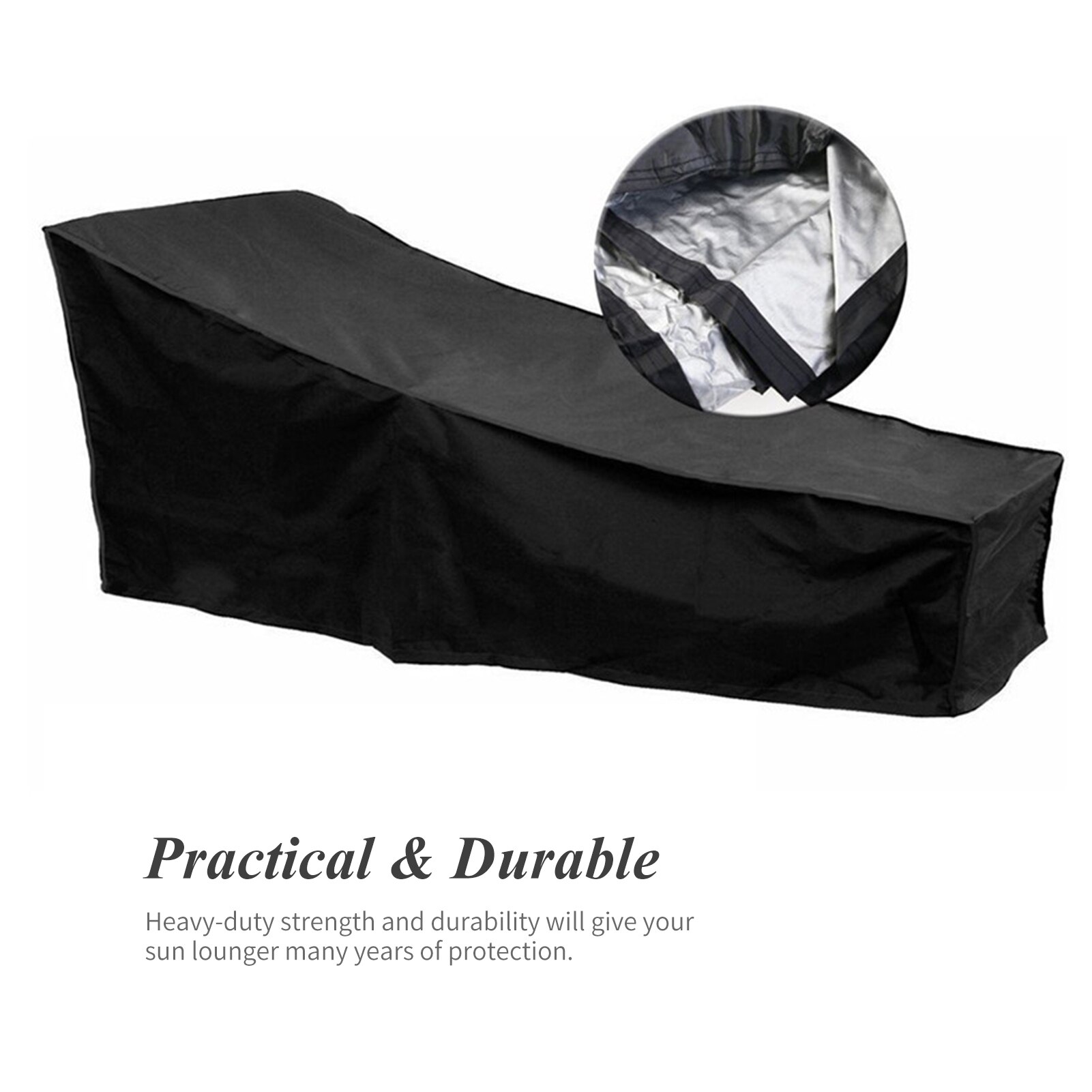 Patio Lounge Chair Cover Chair Top Replacement Sun Shade Cover Waterproof Tear-Resistant UV Resistant Furniture Sunbed Cover