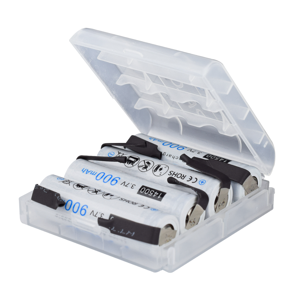 PALO 14500 Li-ion Rechargeable Batteries 3.7V AA Battery 14500 with welding tabs for Led Flashlight Headlamps Toys Top Head