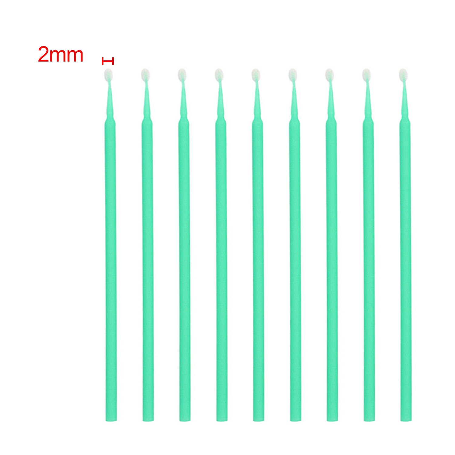 100 Stuks Wegwerp Wimper Micro Borstels Cleaning Wattenstaafjes Microbrush Applicator Wands Voor Wimper Extension Verwijderen Gereedschap