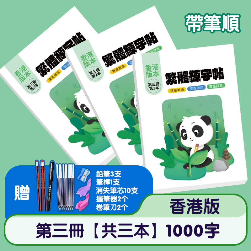 Traditional Chinese Writing Practice Book copybook for Hong Kong Primary School Students (Grades 1-6): Improve Your Pen Control: Silver