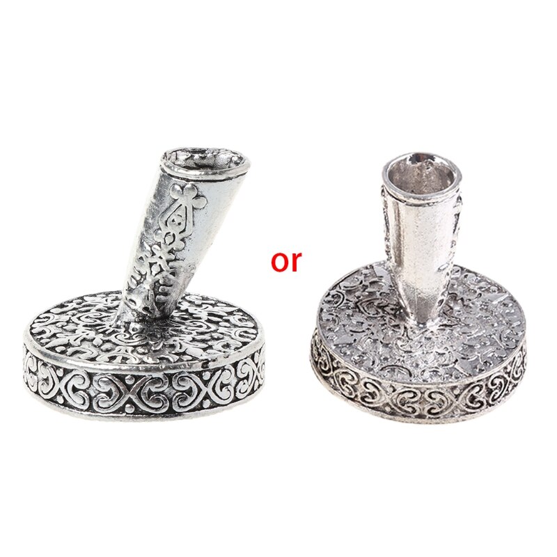 Vintage metall rund insättning penna hållare för fjäder fjäderpenna doppa pennor skolan kontorsmaterial brevpapper student: C