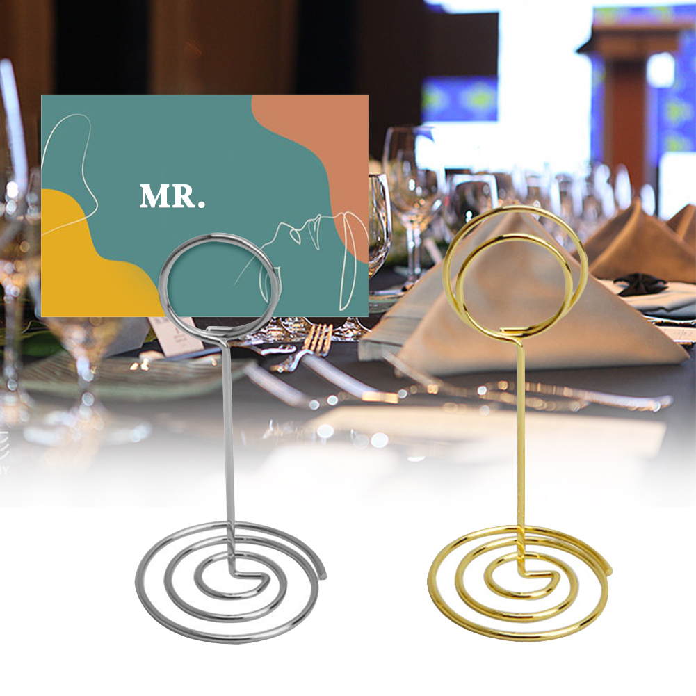 40pcs Party Restaurant Stable Table Decor Sign Stand Memo Clip Anniversary Display Centerpiece Place Card Holder For Wedding