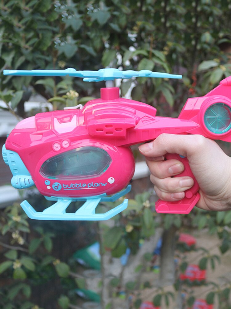 Outdoor Leuke Bubble Machine Beweegbare Bubbles Helicopter Kinderen Speelgoed Met Muziek Light Grote Voor Kinderen Meisjes Jongens