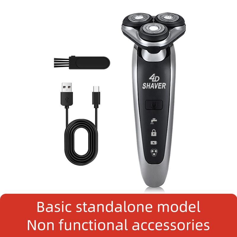 Electric Razor for Men - Rechargeable, Wet/Dry Shaver with USB Charging, Perfect Father's Day: Silver