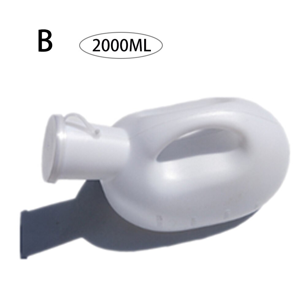 2000ml en plastique hommes en plastique chambre Pot voyage voiture toilette mâle urinoir avec couvercle Urgent Urine urinoir bouteille avec couvercle: B