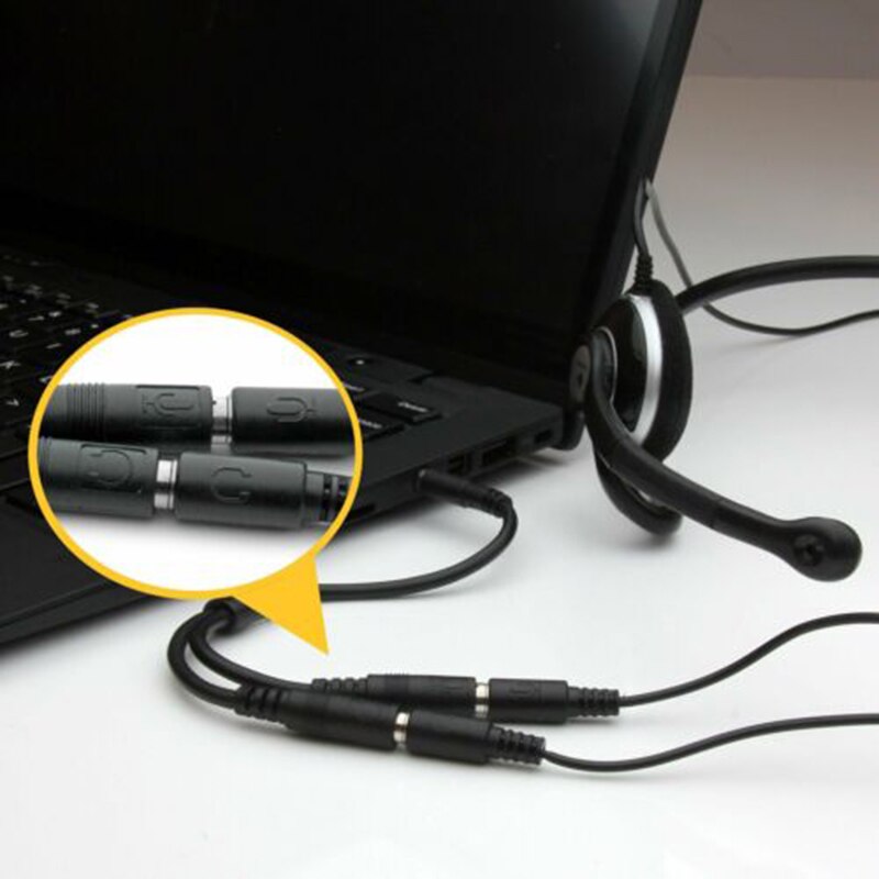 3.5Mm Stereo Audio Male Naar 2 Vrouwelijke Headset Mic Trrs Y Splitter Kabel Adapter Mannelijk Naar 2 Vrouwelijke Oortelefoon microfoon Adapter Kabel