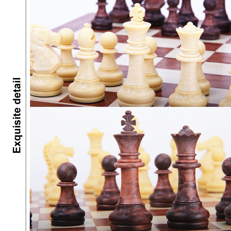 Plastic Chessmen Set International Chess Game Complete Chessmen Set